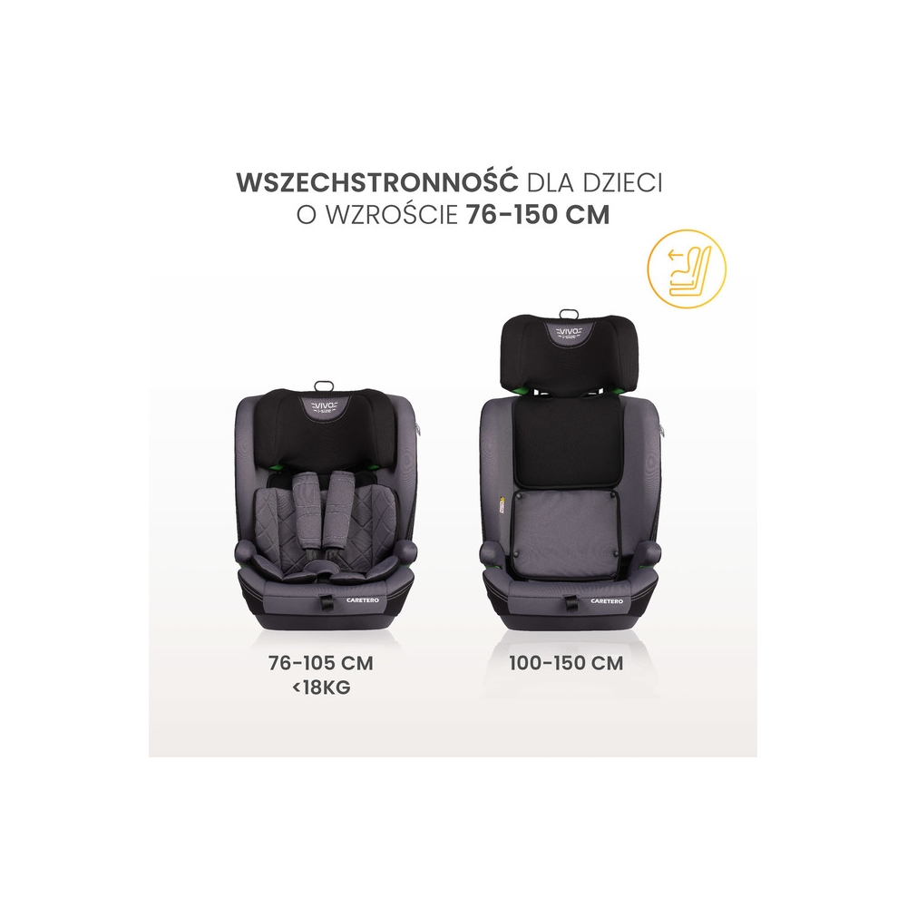 FOTELIK VIVO I-SIZE GRAPHITE (76-150)