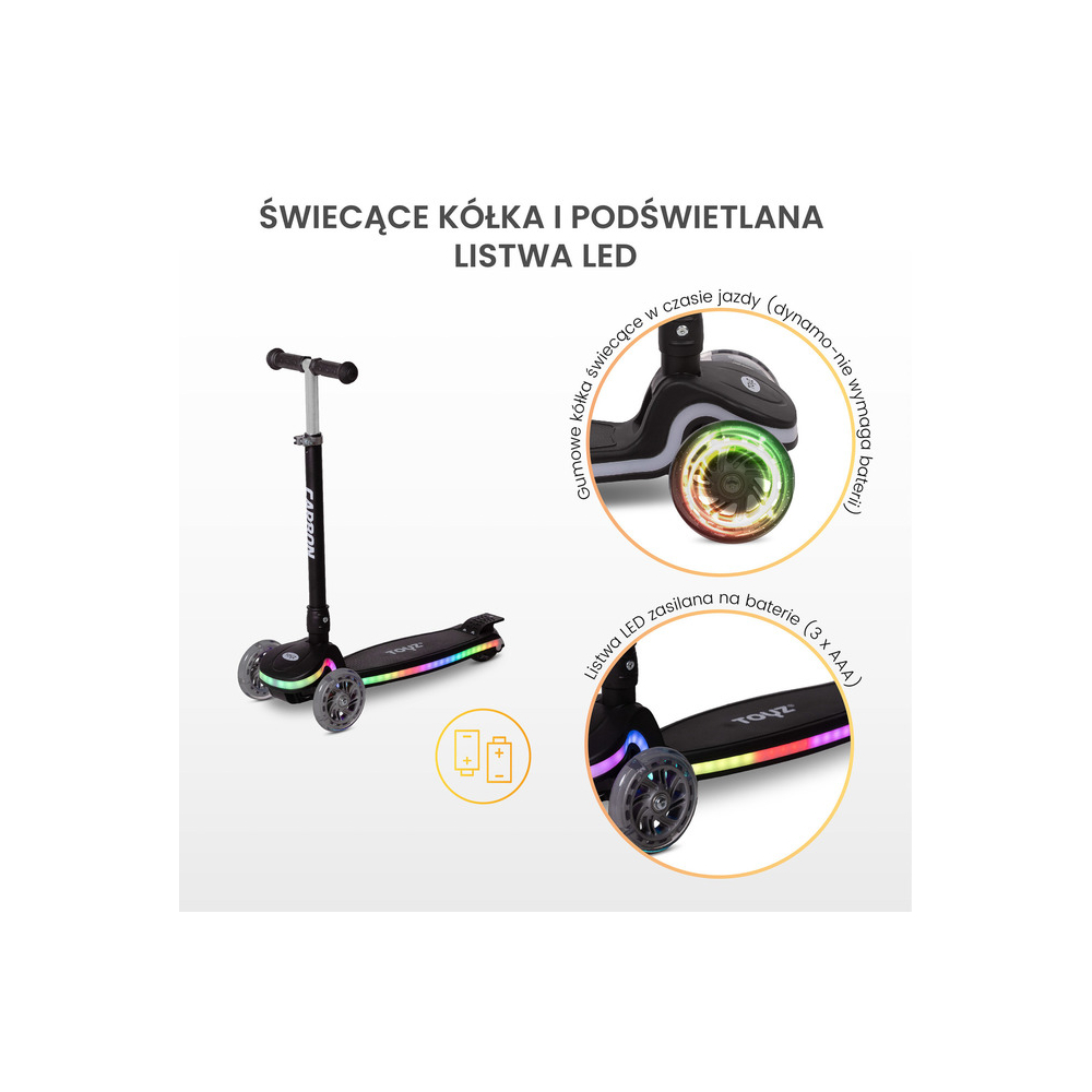 Paspirtukas Toyz ANGLIES, Black-Judėjimui, Paspirtukai vaikams-e-vaikas