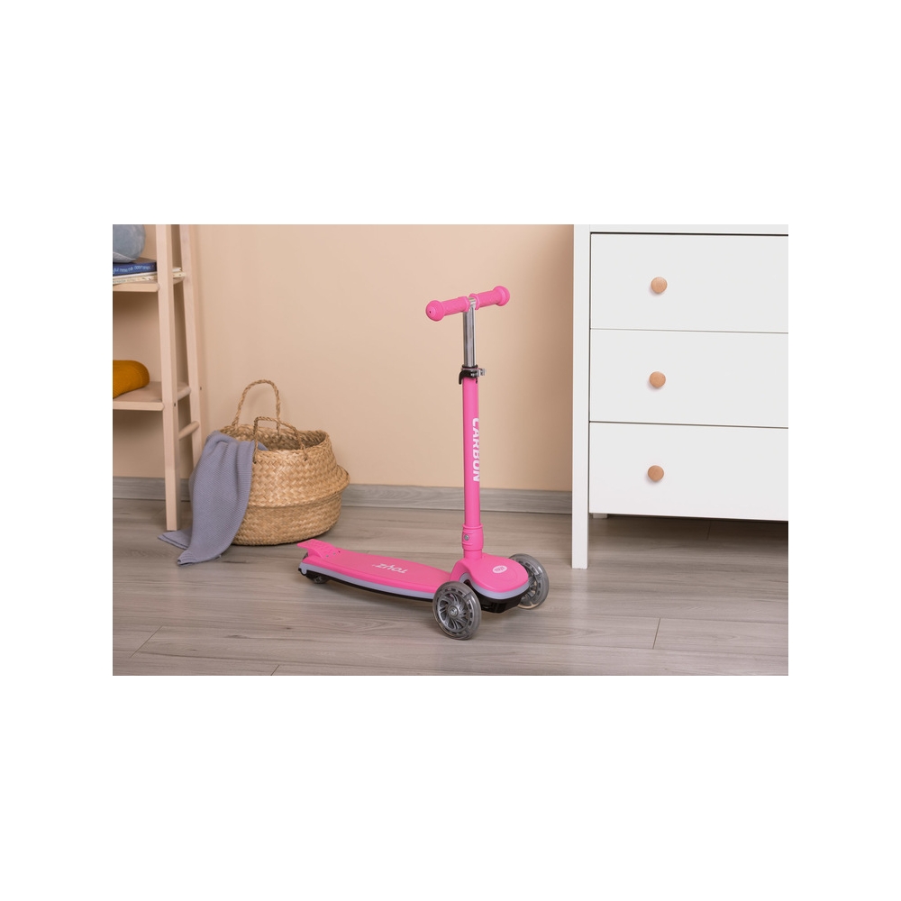 HULAJNOGA 3-KOŁOWA CARBON PINK