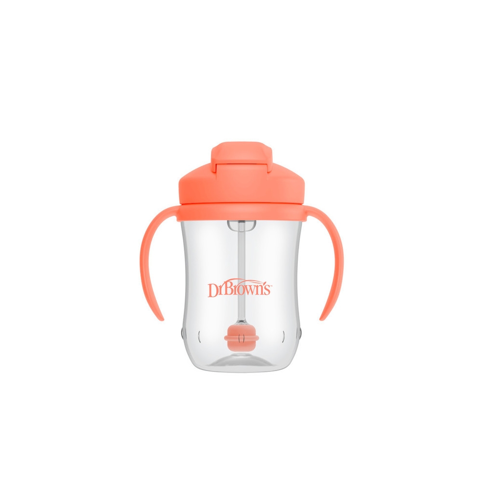 TC91103 KUBEK PIERWSZA SŁOMKA 270 ML KORALOWY 6+