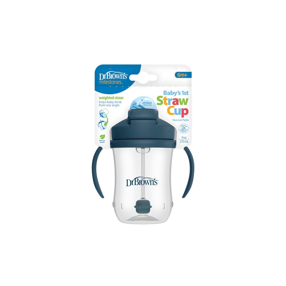 TC91105 KUBEK PIERWSZA SŁOMKA 270 ML GRANATOWY 6+