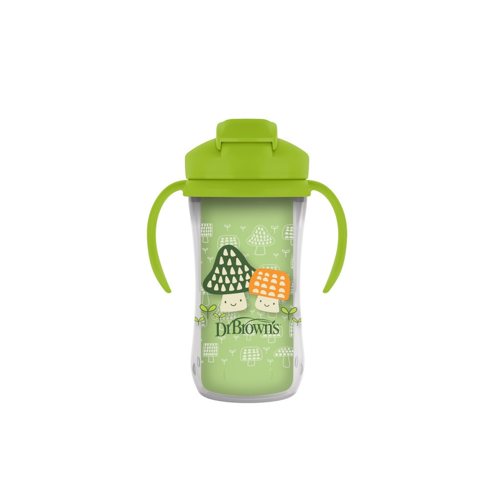 TC01203 KUBEK TERMICZNY ZE SŁOMKĄ 300ML 12+ ZIELONY