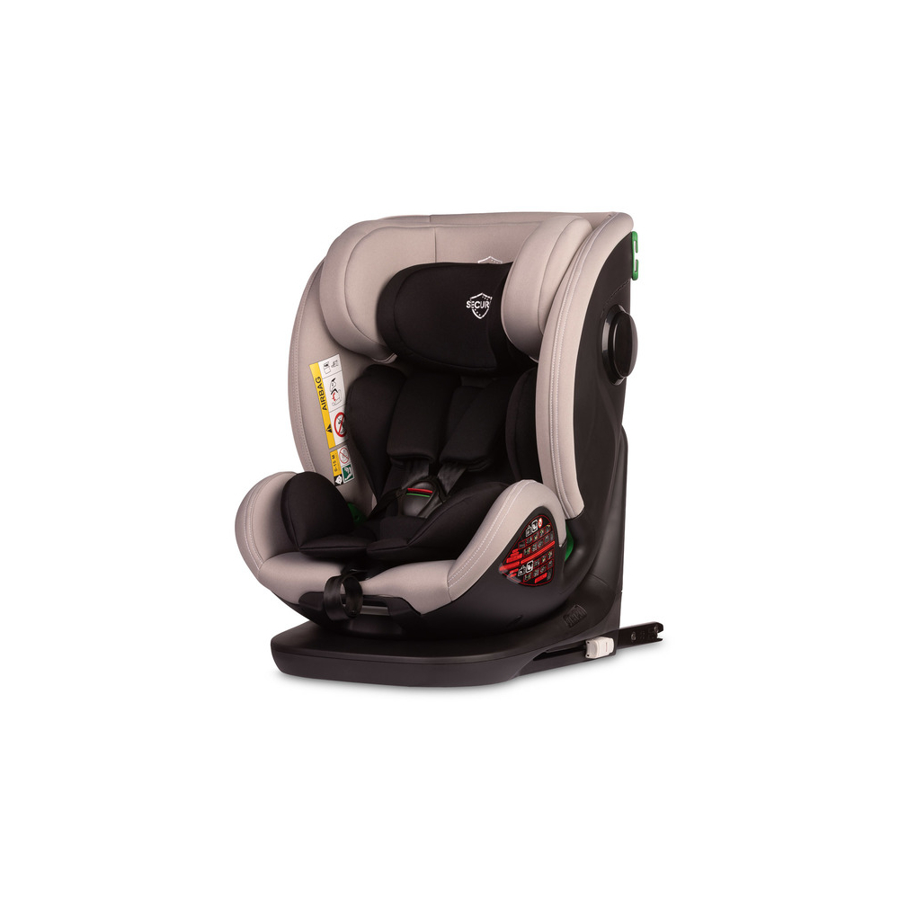 Automobilinė kėdutė SECURO I-SIZE, 40-150cm, Light Grey-Automobilinės kėdutės, 0-36 kg-e-vaikas