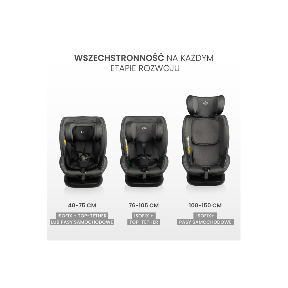 Automobilinė kėdutė SECURO I-SIZE, 40-150cm, Light Grey-Automobilinės kėdutės, 0-36 kg-e-vaikas