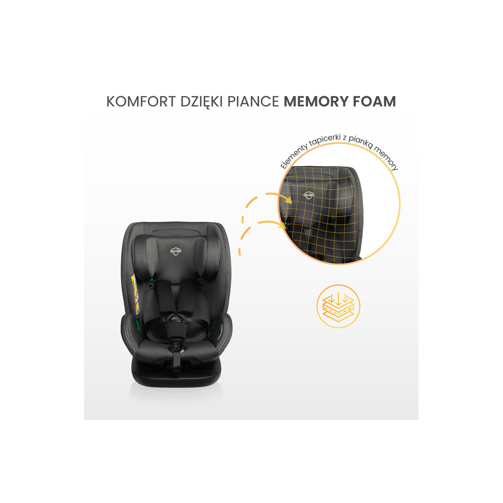Automobilinė kėdutė SECURO I-SIZE, 40-150cm, Burgundy-Automobilinės kėdutės, 0-36 kg-e-vaikas