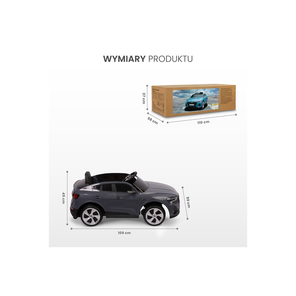 Elektromobilis AUDI Etron Sportback, Grey-Elektromobiliai vaikams, Mašinos-e-vaikas