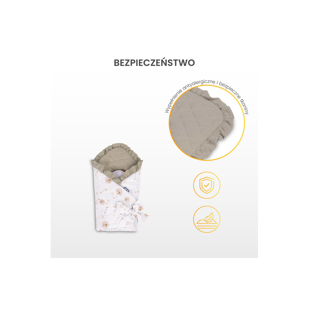 VOKELIS MUSLINE TURNAROUND BLEND GREEN 75x75-Miegui, Vokeliai, miegmaišiukai-e-vaikas