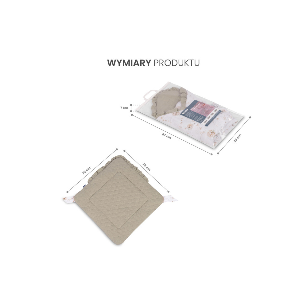 VOKELIS MUSLINE TURNAROUND BLEND GREEN 75x75-Miegui, Vokeliai, miegmaišiukai-e-vaikas