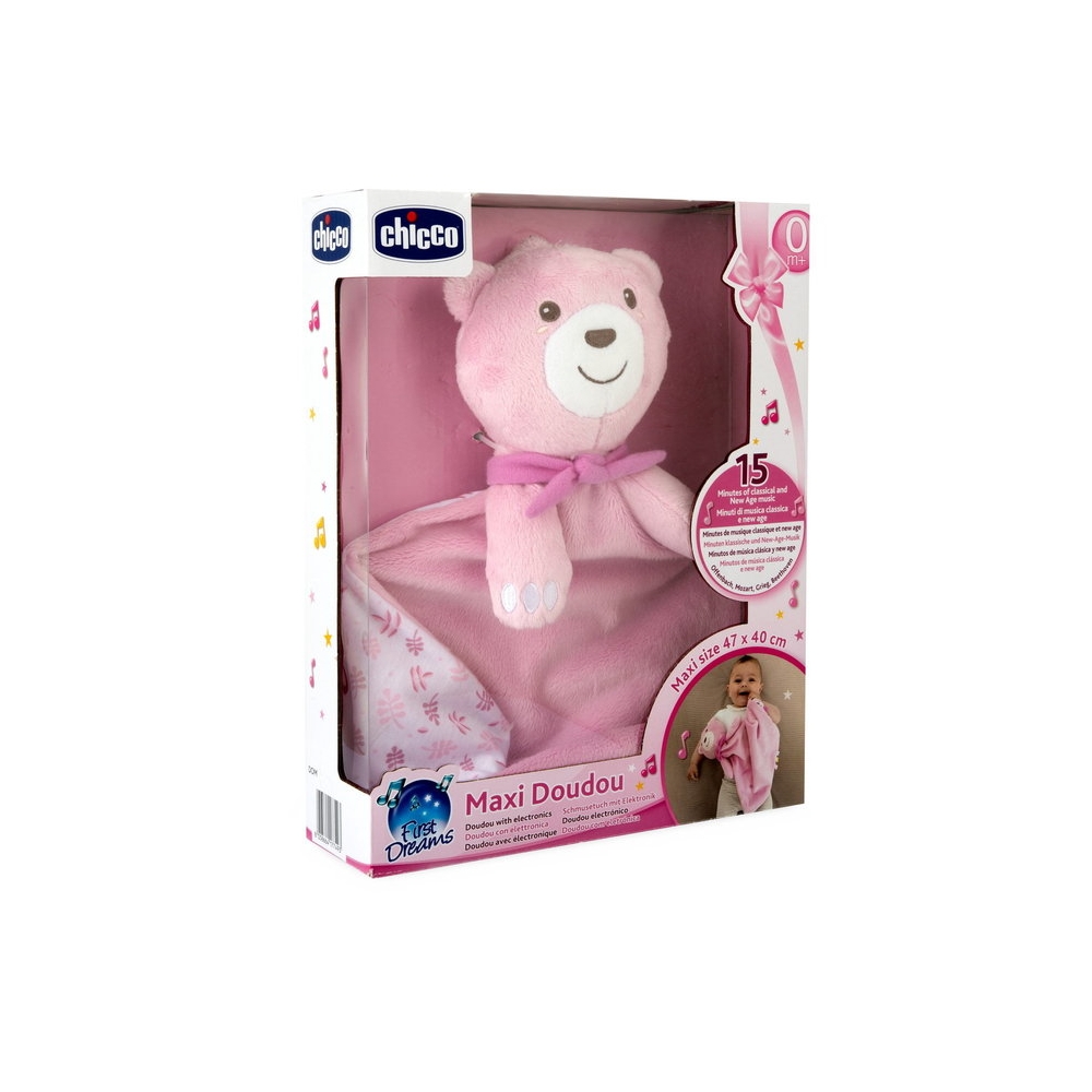 Pliušinis meškiukas migdukas Maxi Doudou CHICCO 177493, rožinis-Miegui, Žaislai, Migdukai ir karuselės, Kūdikiams, Miego žaislai