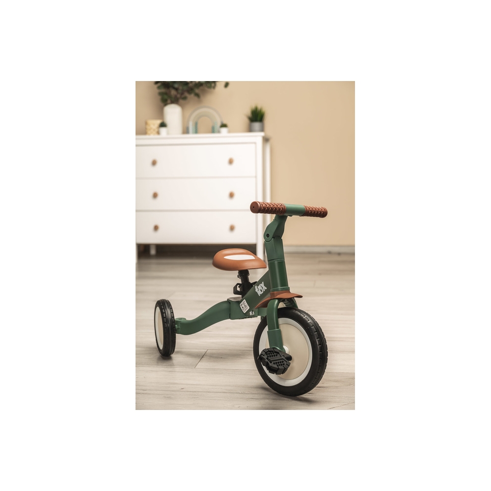 Daugiafunkcinis dviratis FOX 4-in-1 GREEN-Judėjimui, Balansiniai dviratukai, Triratukai vaikams-e-vaikas