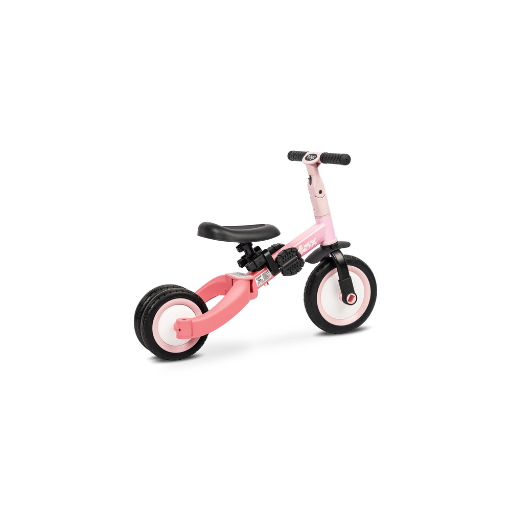Daugiafunkcinis dviratis FOX 4-in-1 PINK-Judėjimui, Balansiniai dviratukai, Triratukai vaikams-e-vaikas