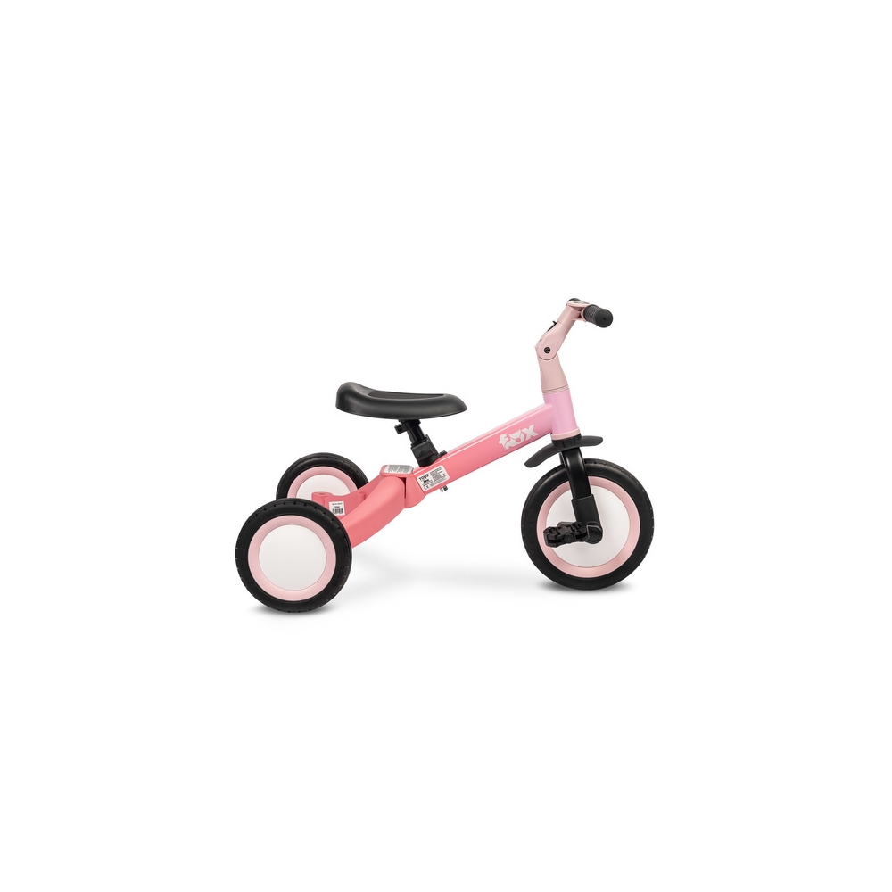 Daugiafunkcinis dviratis FOX 4-in-1 PINK-Judėjimui, Balansiniai dviratukai, Triratukai vaikams-e-vaikas