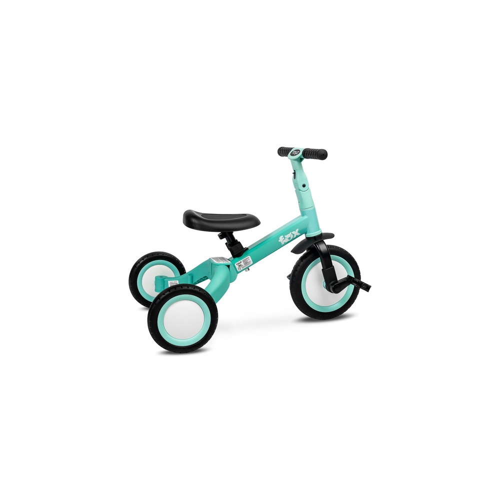 Daugiafunkcinis dviratis FOX 4-in-1 TURQUOISE-Judėjimui, Balansiniai dviratukai, Triratukai vaikams-e-vaikas