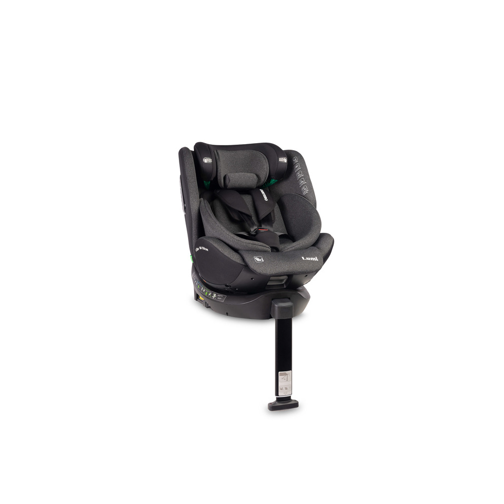 Automobilinė kėdutė LUMI I-SIZE, 40-150 cm, tamsiai pilka-Automobilinės kėdutės, 9-36 kg-e-vaikas
