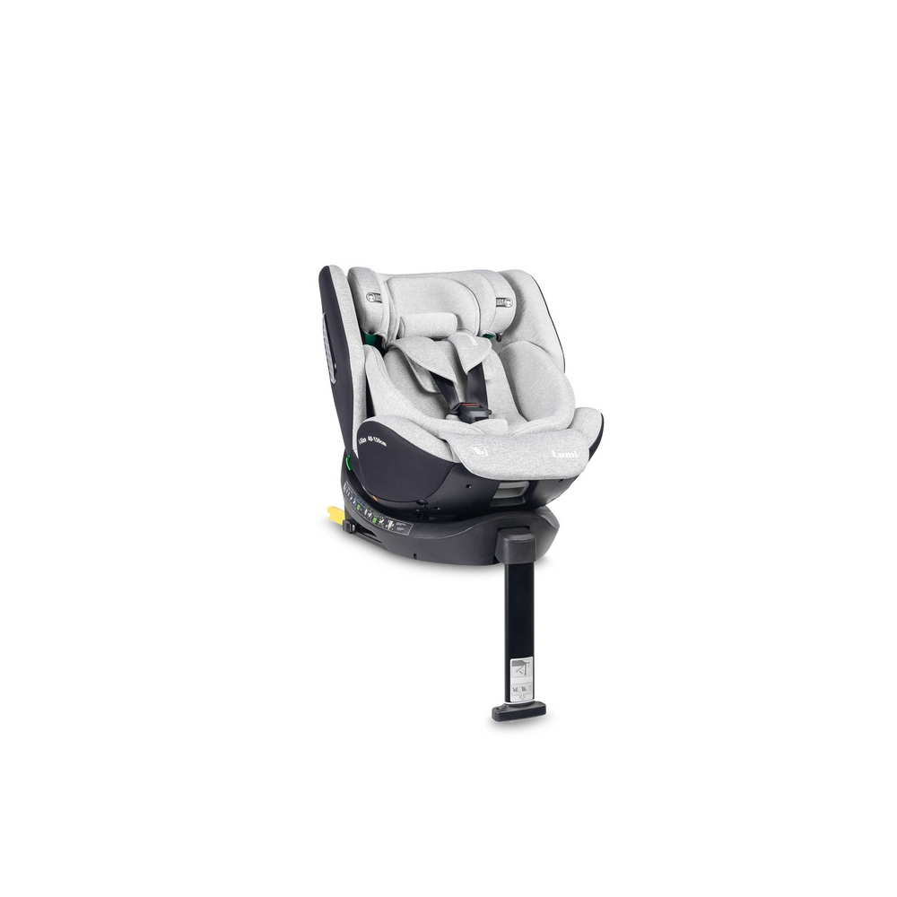 Automobilinė kėdutė LUMI I-SIZE, 40-150 cm, šviesiai pilka-Automobilinės kėdutės, 9-36 kg-e-vaikas