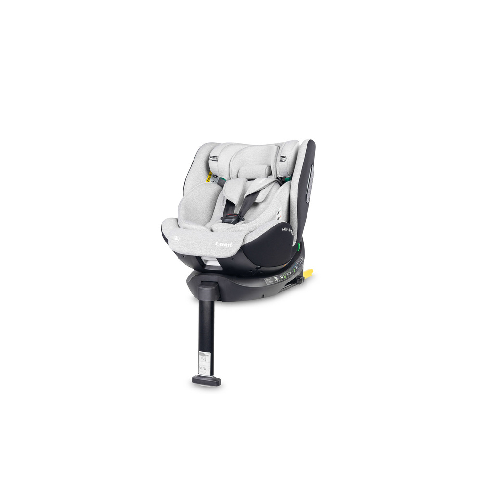 Automobilinė kėdutė LUMI I-SIZE, 40-150 cm, šviesiai pilka-Automobilinės kėdutės, 9-36 kg-e-vaikas