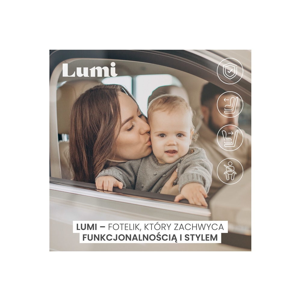 FOTELIK LUMI I-SIZE LIGHT GREY (40-150)