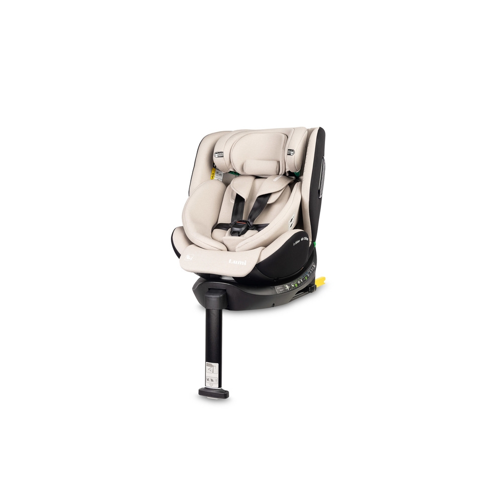 Automobilinė kėdutė LUMI I-SIZE, 40-150 cm, smėlio sp.