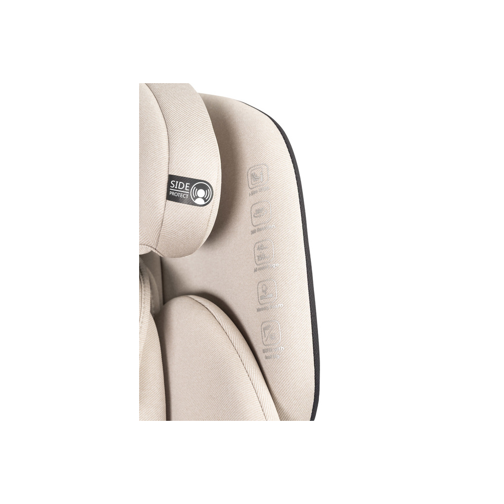 Automobilinė kėdutė LUMI I-SIZE, 40-150 cm, smėlio sp.