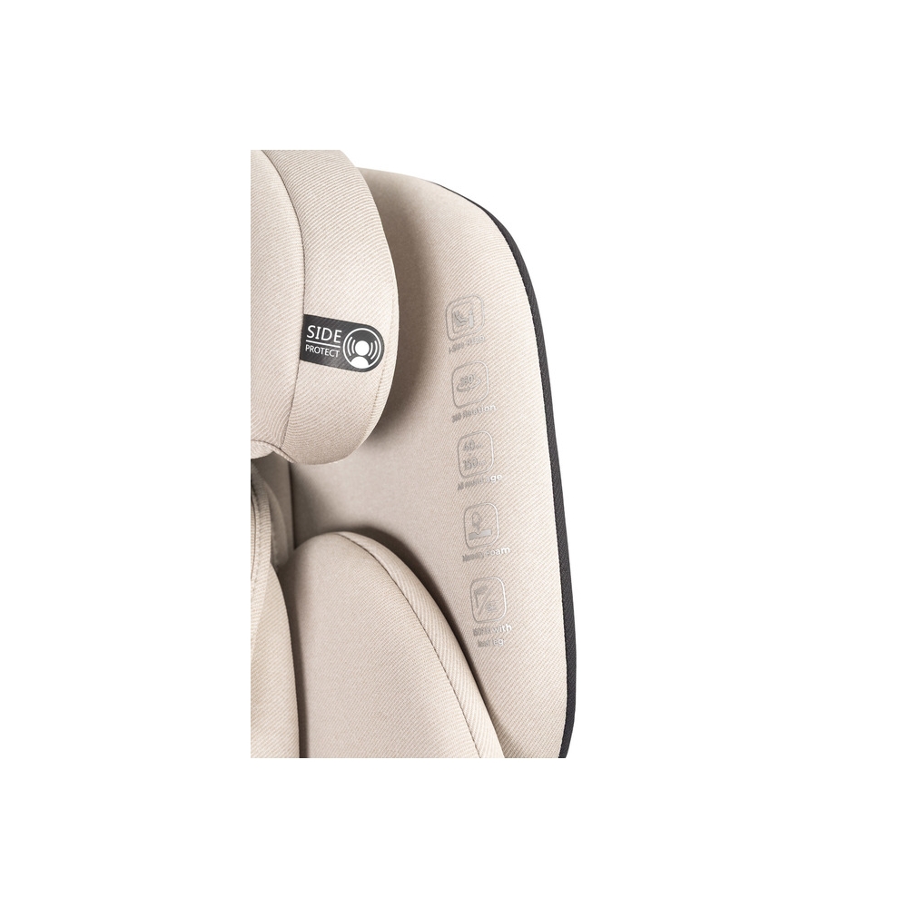 Automobilinė kėdutė LUMI I-SIZE, 40-150 cm, smėlio sp.