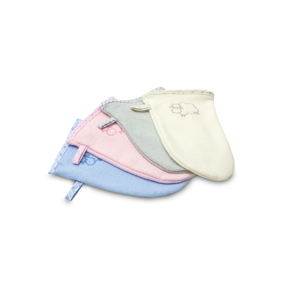 Maudymo pirštinė 1 vnt (pakuotė po 4 vnt.)-Priežiūrai, Vonios higiena, Maudynių priemonės-e-vaikas