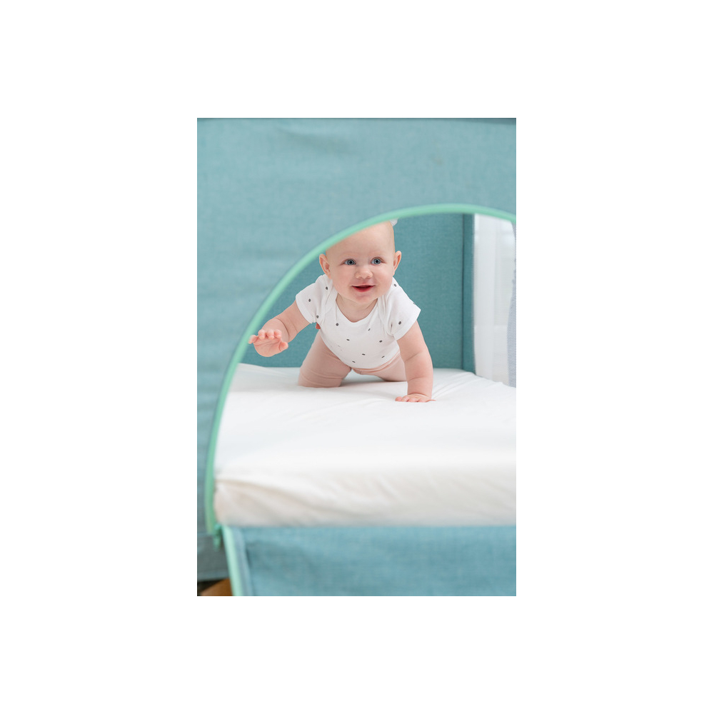 Kelioninė lovytė-maniežas Caretero BASIC PLUS, Graphite-Miegui, Maniežai-e-vaikas