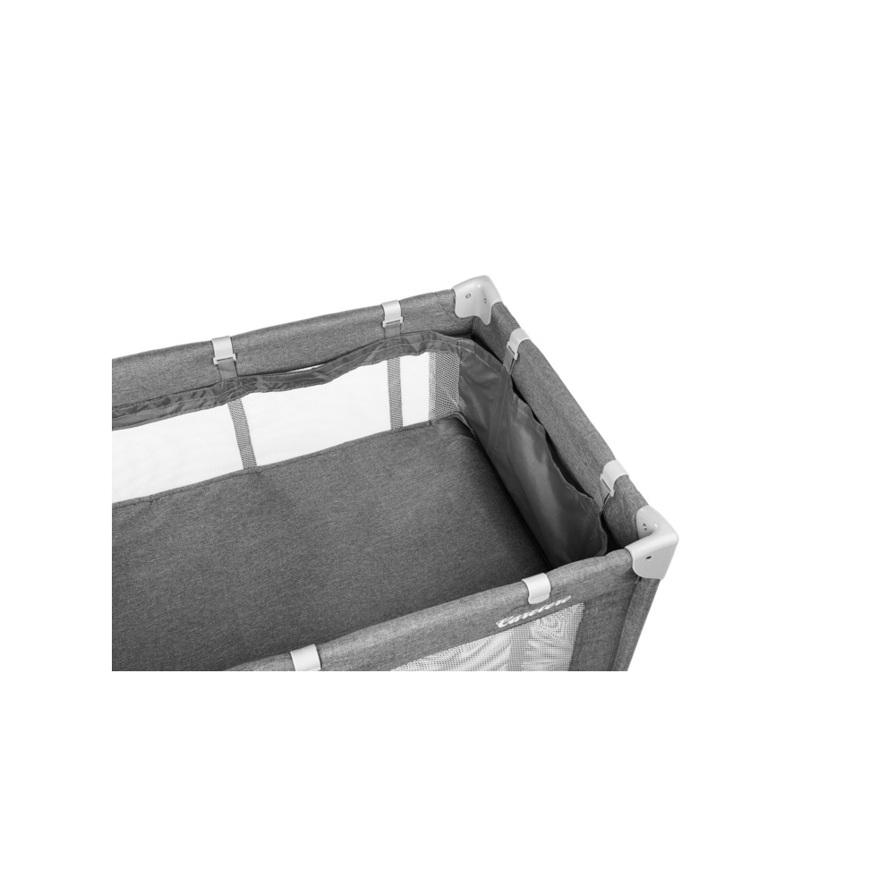 Kelioninė lovytė-maniežas Caretero BASIC PLUS, Graphite-Miegui, Maniežai-e-vaikas