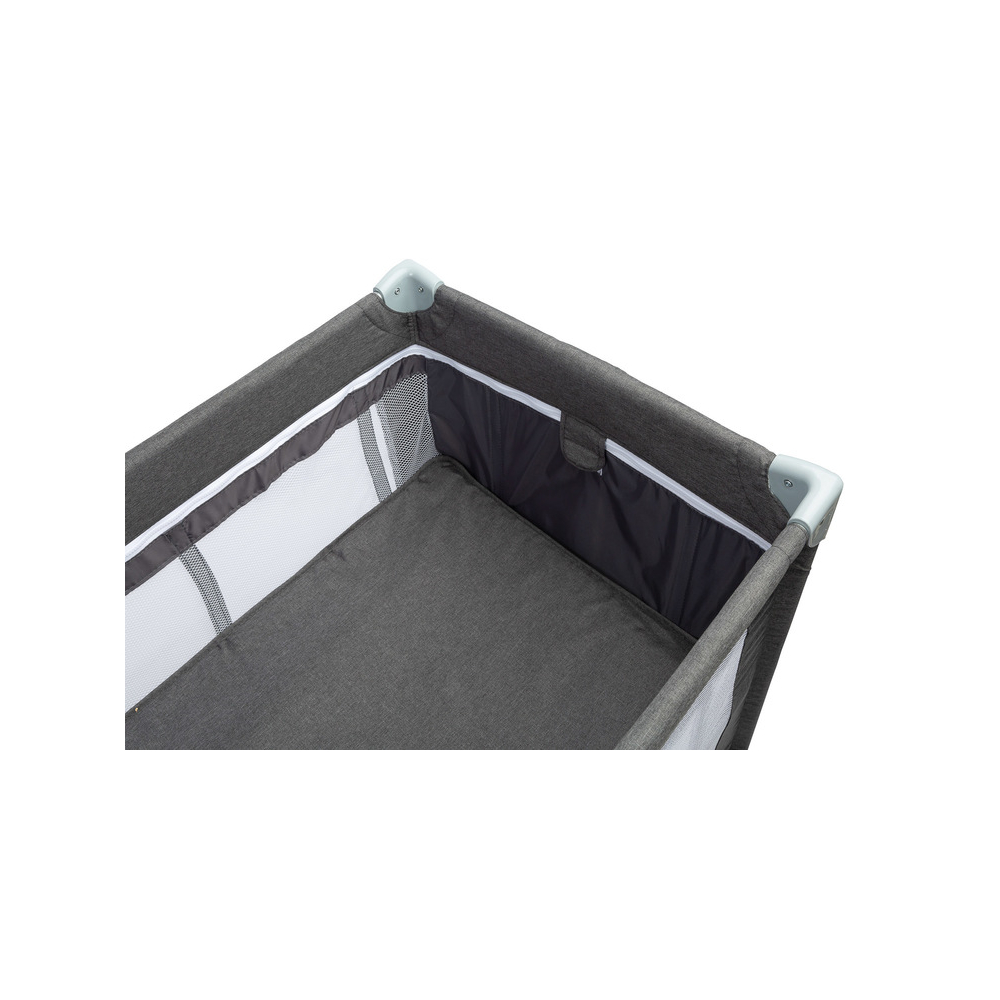 Kelioninė lovytė-maniežas Caretero BASIC PLUS, Graphite-Miegui, Maniežai-e-vaikas