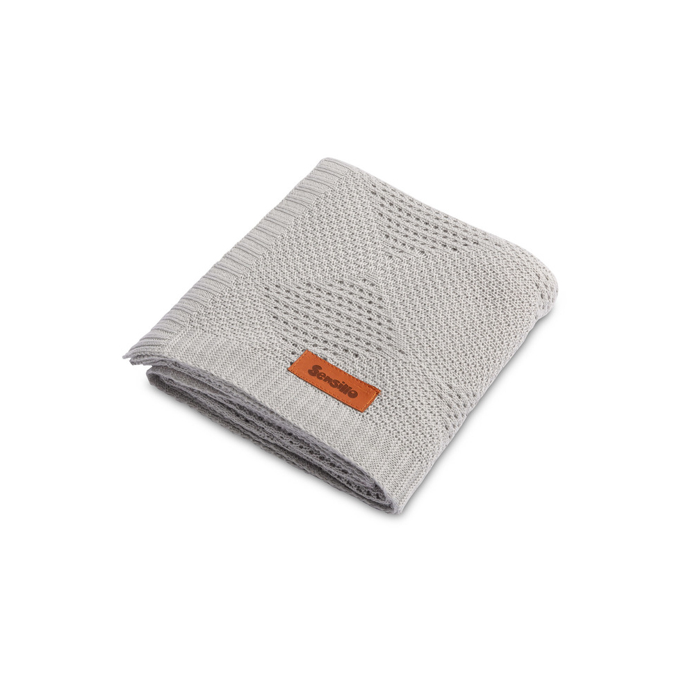 Bambukinis pledas Sensillo 80×100 cm, pilkas-Dovanoms, Miegui, Pledukai, Mažyliams-e-vaikas