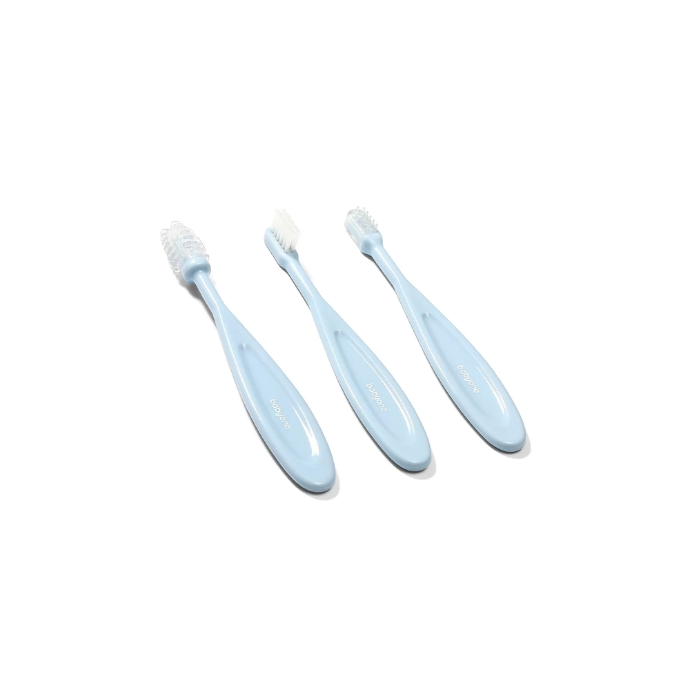 550/02 dantų šepetėlis mėlynos spalvos, skirtas vaikams ir kūdikiams BabyOno-Priežiūrai, Vonios higiena, Dantų priežiūros priemo