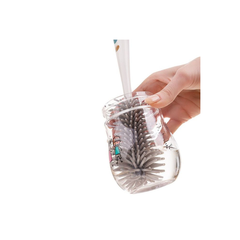 A0511 SILIKONINIS ŠEPETĖLIS SU PAGRINDU-Maitinimui, Džiovyklės, šepetėliai buteliukams-e-vaikas