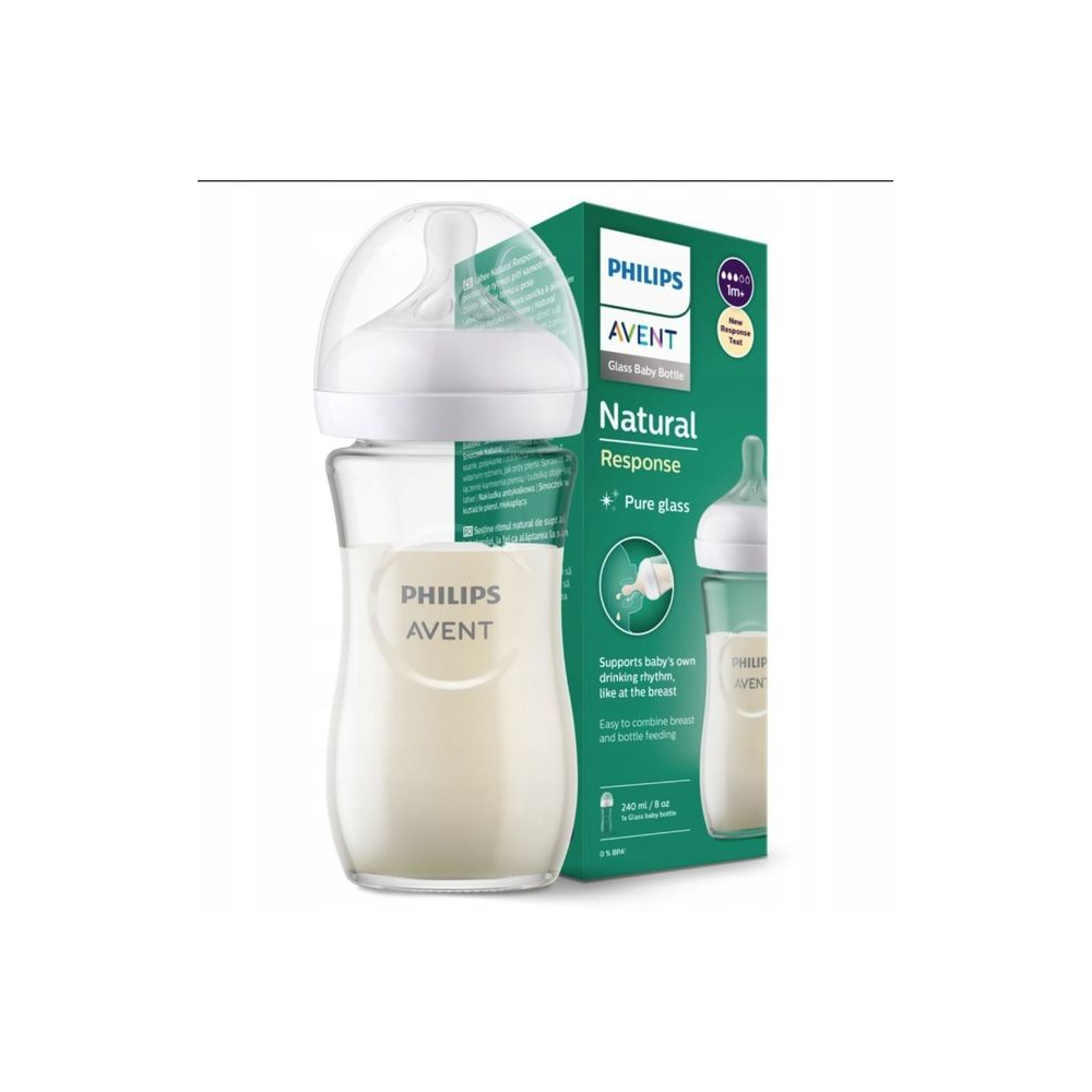 SCY930/01 STIKLINIS BUTELIUKAS REAGUOJA NATŪRALIAI 120ML-Maitinimui, Buteliukai ir žindukai-e-vaikas