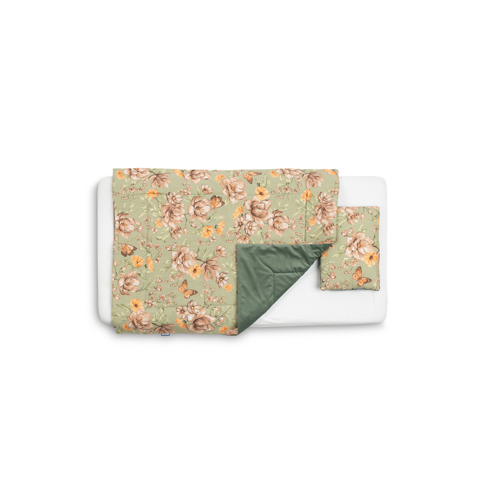 VELVETO RINKINYS VAIKIŠKAI LOVYTEI ŽALIOS SPALVOS-Miegui, Patalynė vaikams ir kūdikiams, Pagalvės, antklodės-e-vaikas