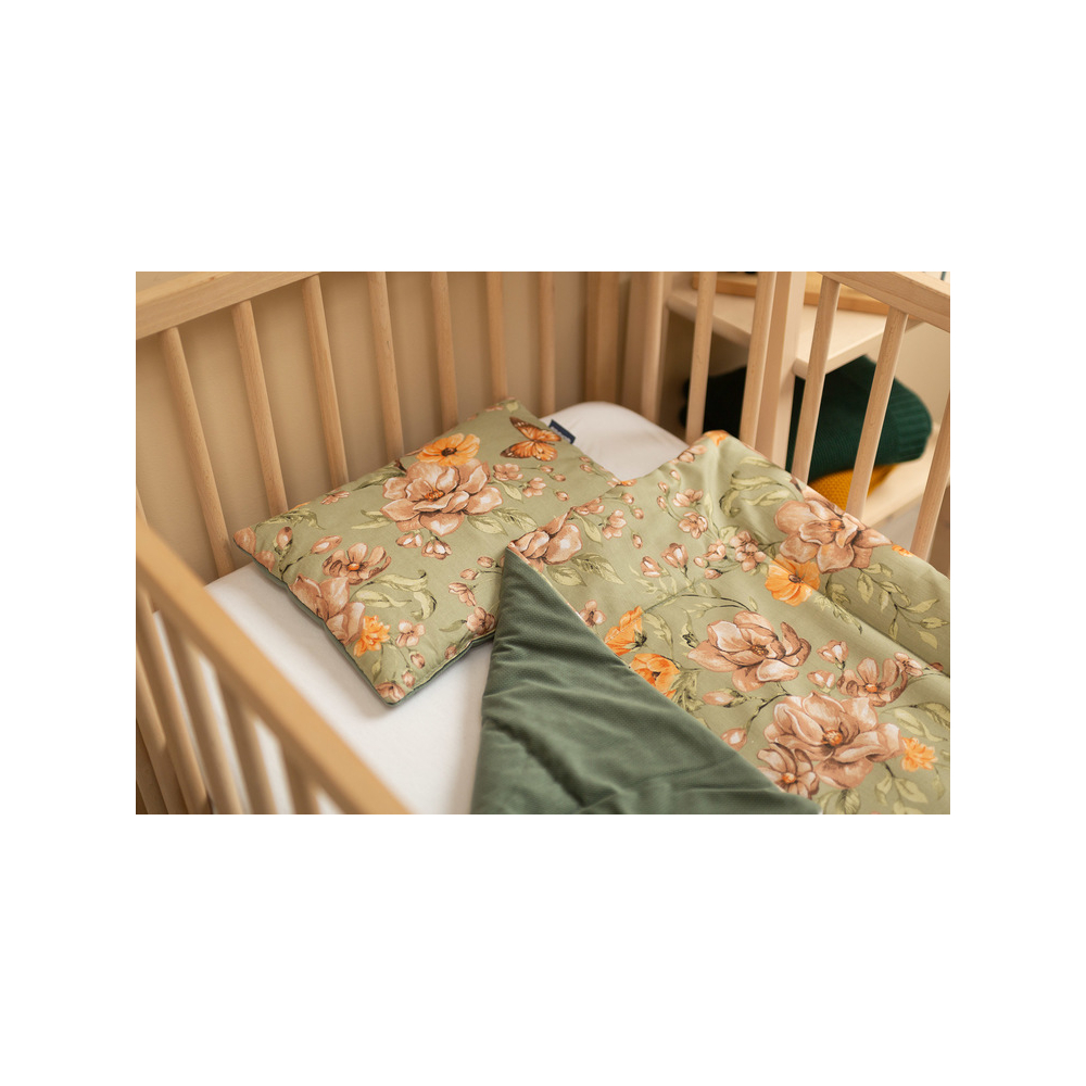 VELVETO RINKINYS VAIKIŠKAI LOVYTEI ŽALIOS SPALVOS-Miegui, Patalynė vaikams ir kūdikiams, Pagalvės, antklodės-e-vaikas