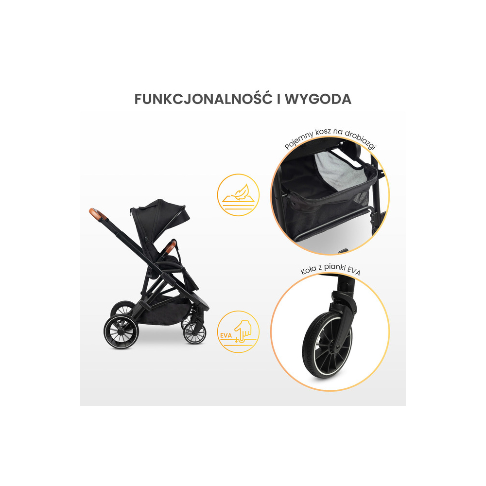 Sportinins vežimėlis Caretero Ratio, Dark Grey-Vaikiški vežimėliai, Sportiniai vežimėliai-e-vaikas