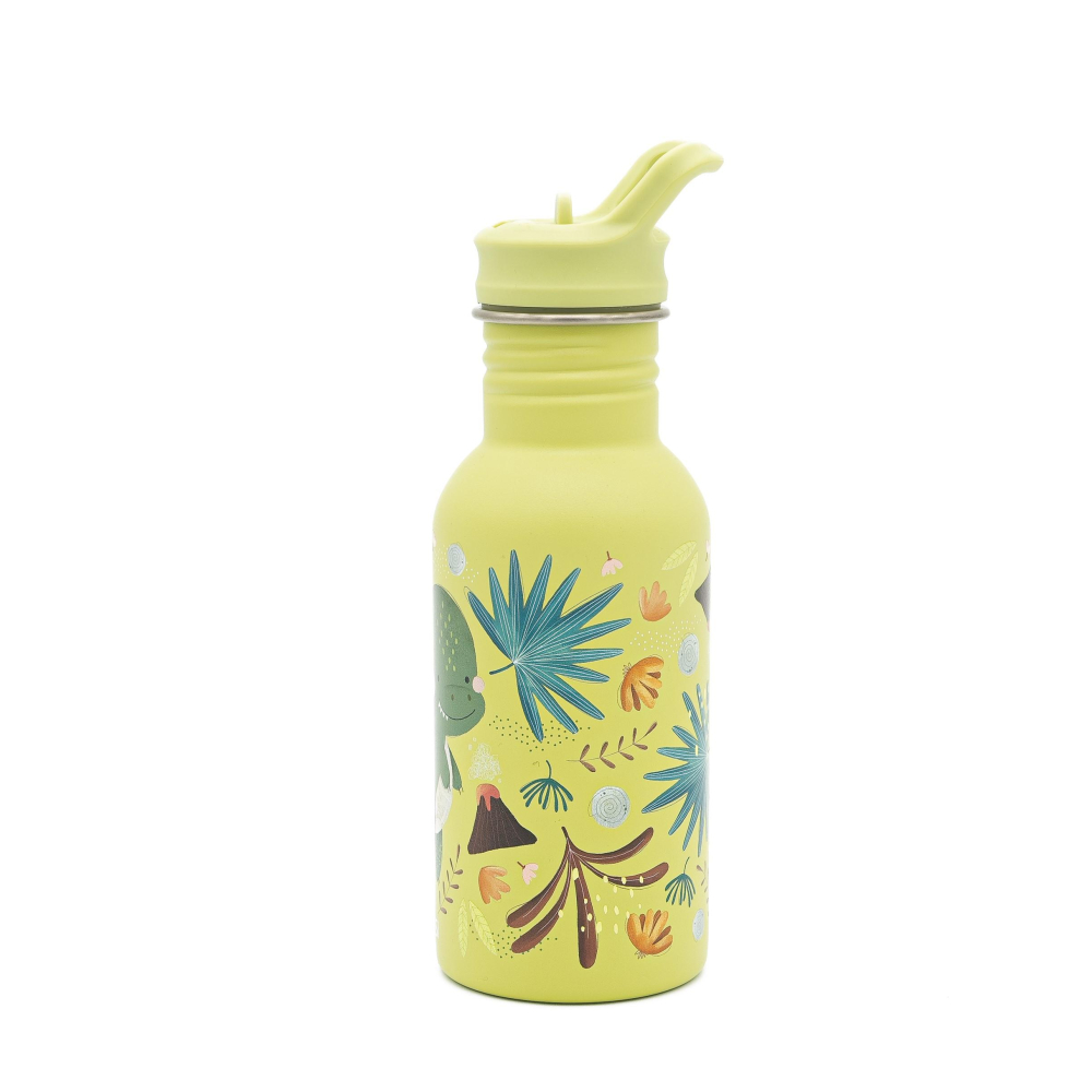 Nerūdijančio plieno gertuvė SASSI Dinozauras, 500 ml-Maitinimui, Indai, įrankiai, gertuvės, Puodeliai, gertuvės-e-vaikas