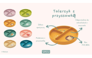 Silikoninė lėkštė su siurbtuku SASSI Dinozauras-Maitinimui, Indai, įrankiai, gertuvės, Lėkštės-e-vaikas
