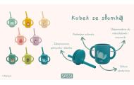 Silikoninis puodelis su šiaudeliu SASSI Liūtas-Maitinimui, Indai, įrankiai, gertuvės, Puodeliai, gertuvės-e-vaikas