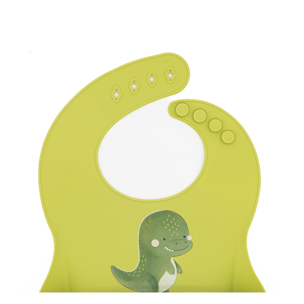 Silikoninis seilinukas su kišene SASSI Dinozauras-Maitinimui, Seilinukai-e-vaikas