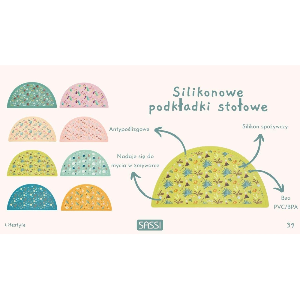 Silikoninis stalo kilimėlis SASSI Meškiukas-Maitinimui, Indai, įrankiai, gertuvės, Lėkštės-e-vaikas