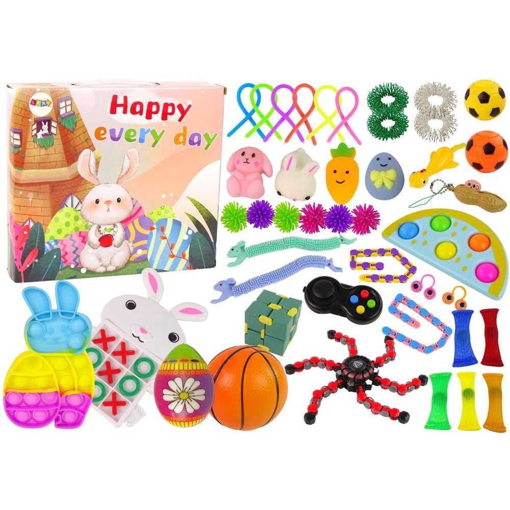 Velykinis žaisliukų rinkinys Pop It Anti-stress LeanToys, 41 vnt-Šventės, Velykos-e-vaikas