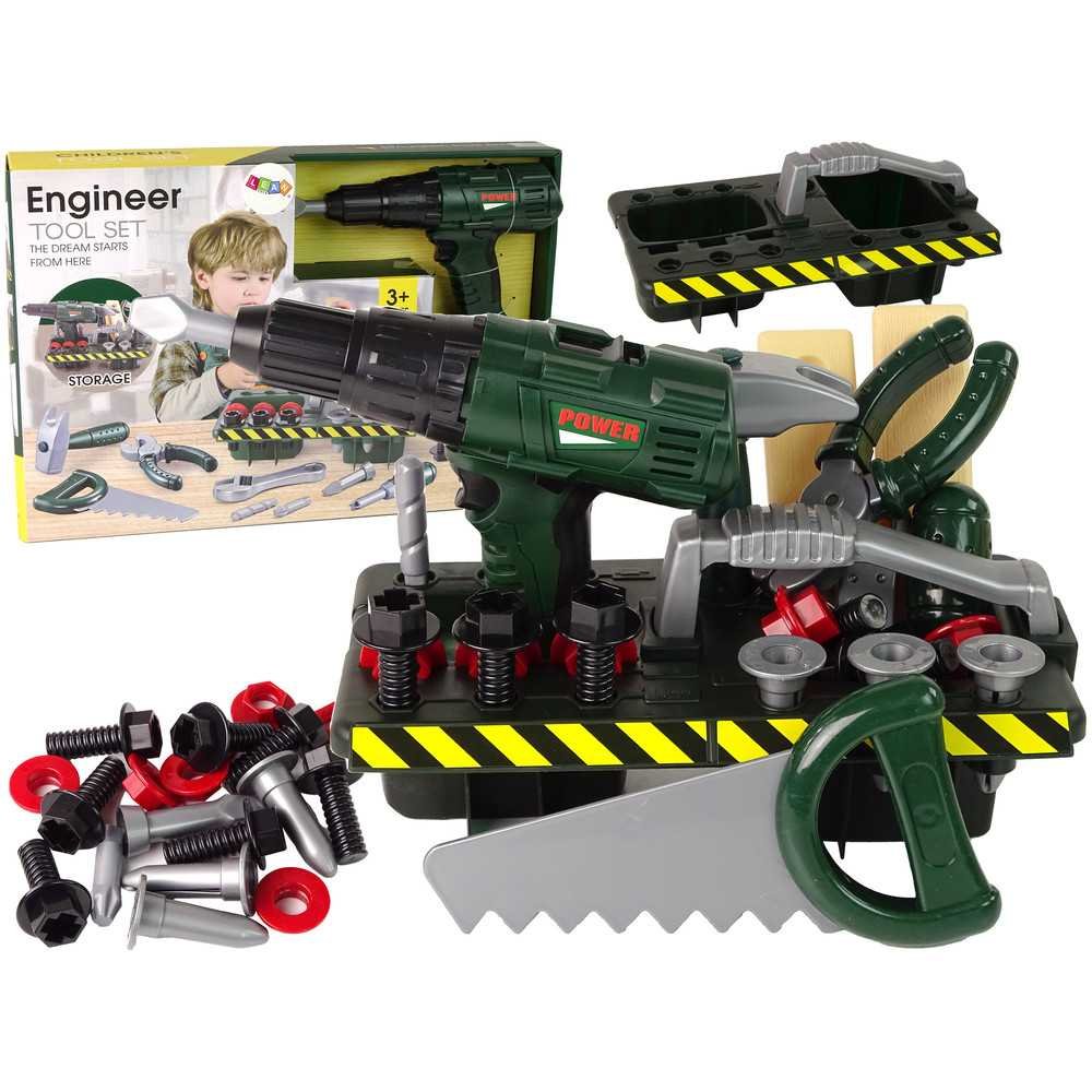 "Handyman Kit" atsuktuvų organizatorius Akumuliatorių paketas žalias-Žaislai, Profesijos, buities žaislai, Meistro žaislai-e-vai "Handyman Kit" atsuktuvų organizatorius Akumuliatorių paketas žalias-Žaislai, Profesijos, buities žaislai, Meistro žaislai-e-vai