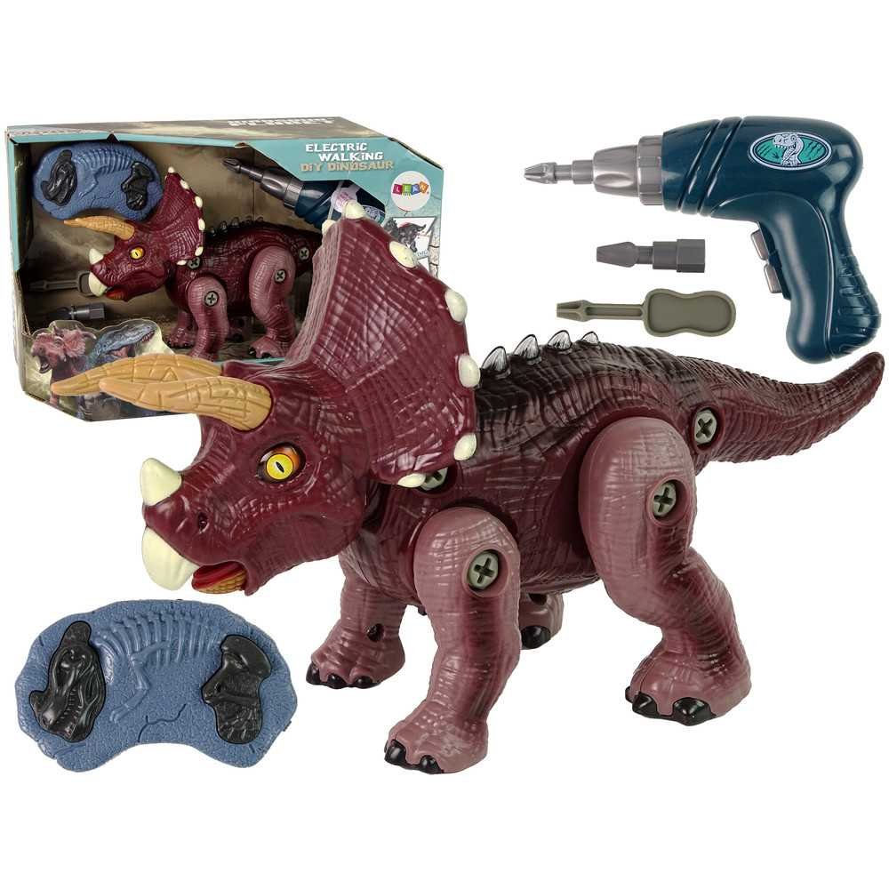 Išardomas dinozauras su grąžtu, plastikinis-Žaislai, Konstruktoriai, Įvairūs konstruktoriai-e-vaikas