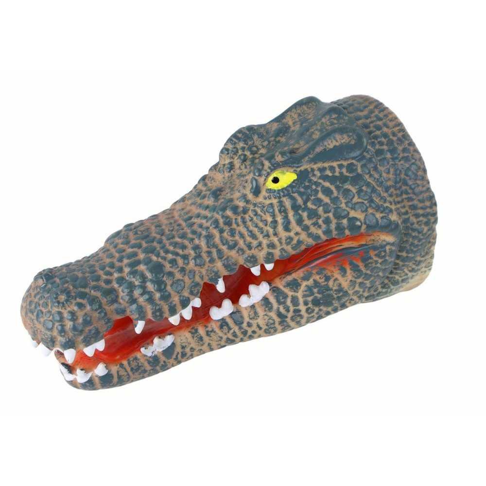 Crocodile Animal Hand Puppet Gray