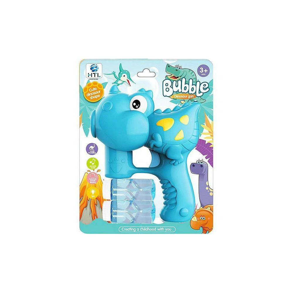 561090 MUILO BURBULŲ PISTOLETAS DINO-Žaislai, Lauko žaislai, Muilo burbulai-e-vaikas