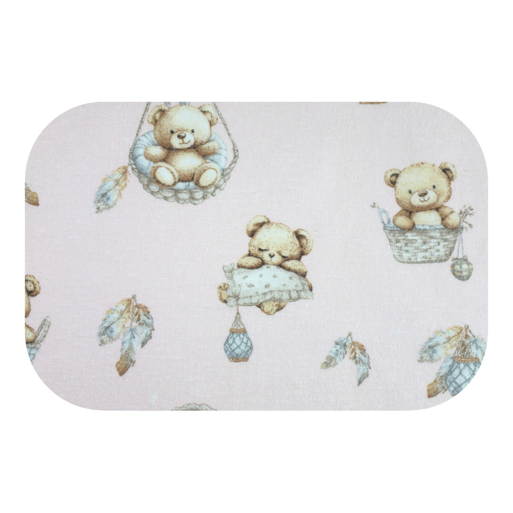 Sauskelnės - 30282 - FLANELINIS PRINTAS - EGA - MIEŽIUKAS KOSETĖJE - RINKA - dydis 70x80 cm-Priežiūrai, Vonios tekstilė, Vystykl