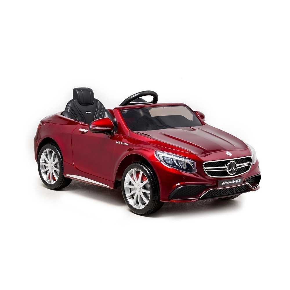 Elektromobilis Mercedes S63, lakuotas raudonas-Elektromobiliai vaikams, Mašinos-e-vaikas