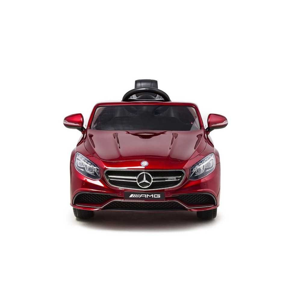 Elektromobilis Mercedes S63, lakuotas raudonas-Elektromobiliai vaikams, Mašinos-e-vaikas