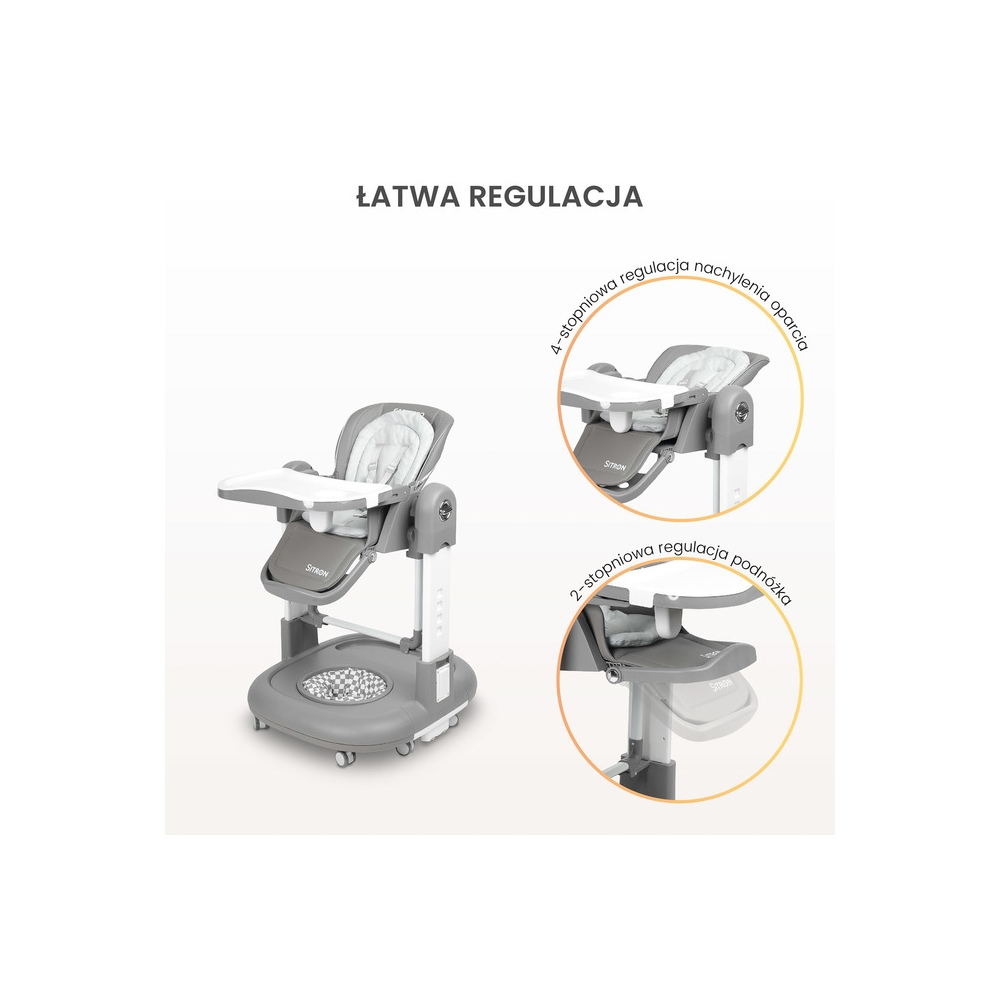 KRZESEŁKO DO KARMIENIA SITRON GREY