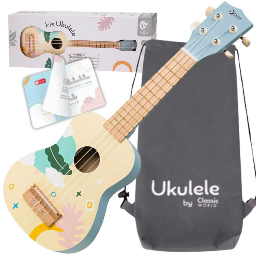 CLASSIC WORLD medinė ukulelės gitara vaikams Mėlyna-Žaislai, Muzikiniai-e-vaikas